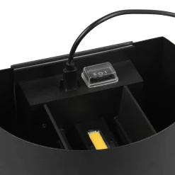 LED-ladattava ulkoseinävalaisin Talent, musta, leveys 16 cm Anturi