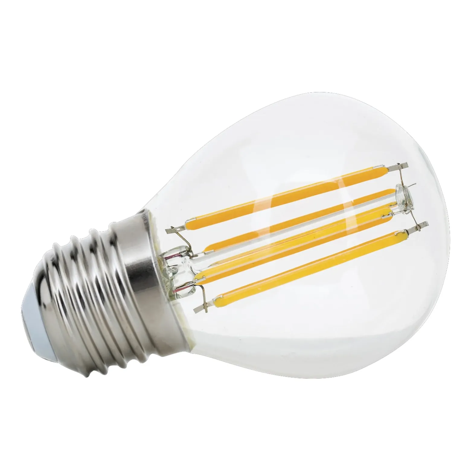 LED-lamppu E27 G45 4,5W filament kirkas 827 him.