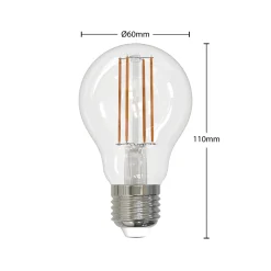 LED-lamppu E27 hehkulanka 6W kirkas 2,700K himmennettävä 2 kpl sarja