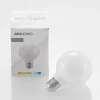 LED-lamppu E27 8W G80 2,700K himmennettävä, opaali, 3 kpl:n setti