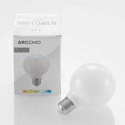 LED-lamppu E27 8W G80 2,700K himmennettävä, opaali, 3 kpl:n setti