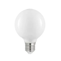 LED-lamppu E27 8W G80 2,700K himmennettävä, opaali, 3 kpl:n setti
