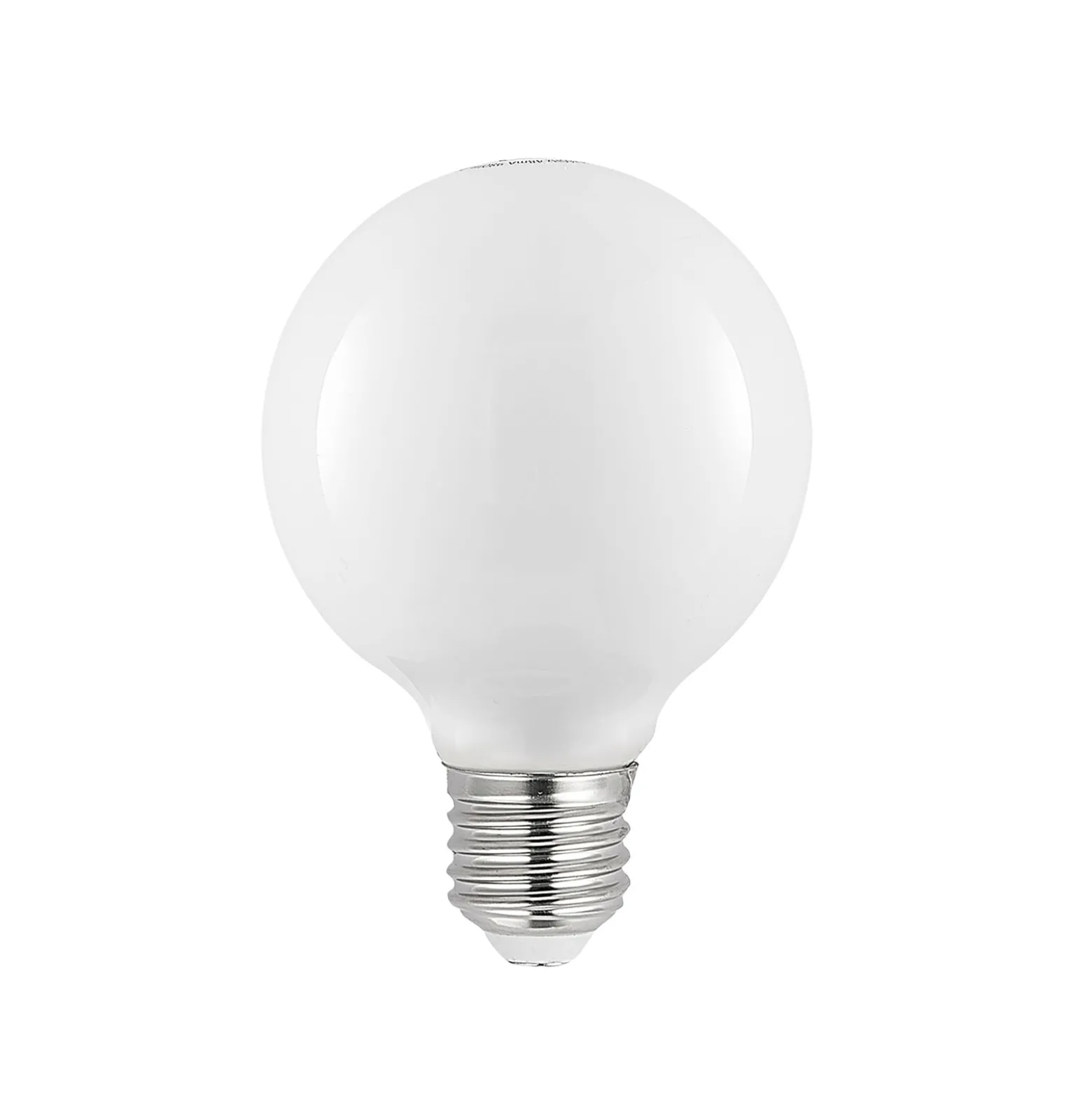 LED-lamppu E27 8W G80 2,700K himmennettävä, opaali, 3 kpl:n setti