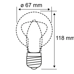 LED-lamppu E27 11,5W hehkulanka 2 700 K, kirkas