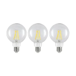 LED-lamppu E27 8W 2 700 K G95 globe kirkas 3 kpl