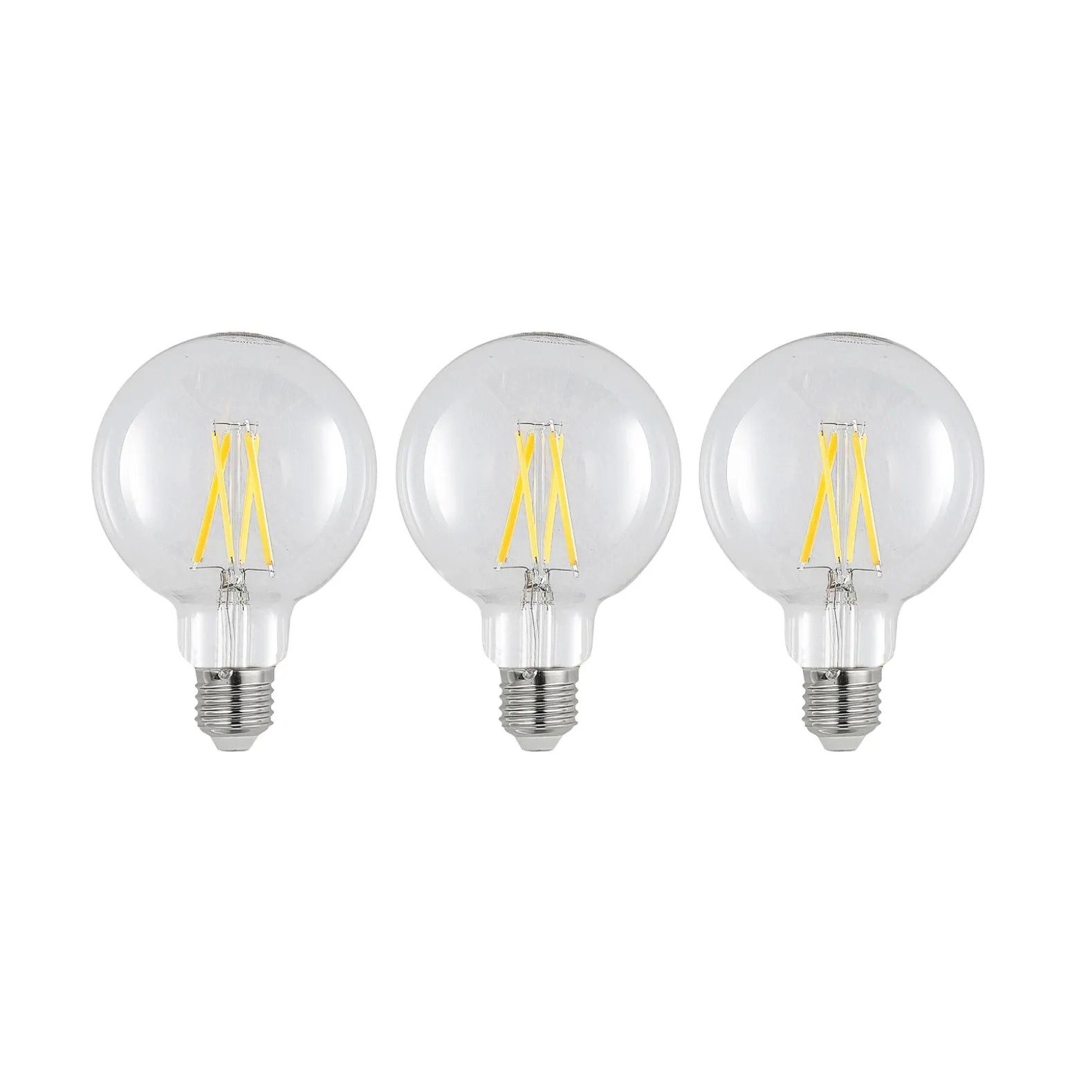 LED-lamppu E27 8W 2 700 K G95 globe kirkas 3 kpl
