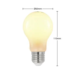 LED-lamppu E27 8W 2700K himmennettävä, opaali, 3x
