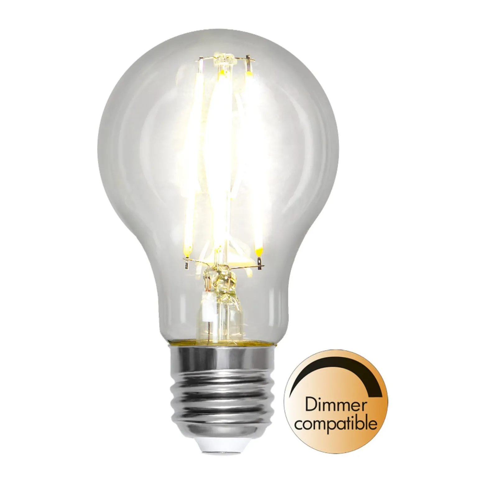 LED-lamppu, E27, 8 W, kirkas, hehkulanka, 4000 K, himmennettävä