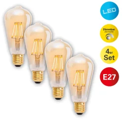 LED-lamppu E27 4W 320lm lämmin valk himmennys 4kpl