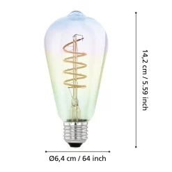 LED-lamppu E27 4W ST64 820 hehkulamppu irisoiva himmeä himmennettävä
