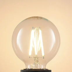 LED-lamppu G80 E27, 8 W, 2 700 K, hehkulanka, himmennettävä