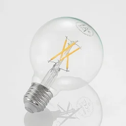 LED-lamppu G80 E27, 4 W, 2 700 K, hehkulanka, kirkas, himmennettävä