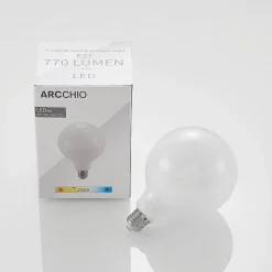 LED-lamppu G125 E27, 6 W, 2 700 K, opaalinen, himmennettävä