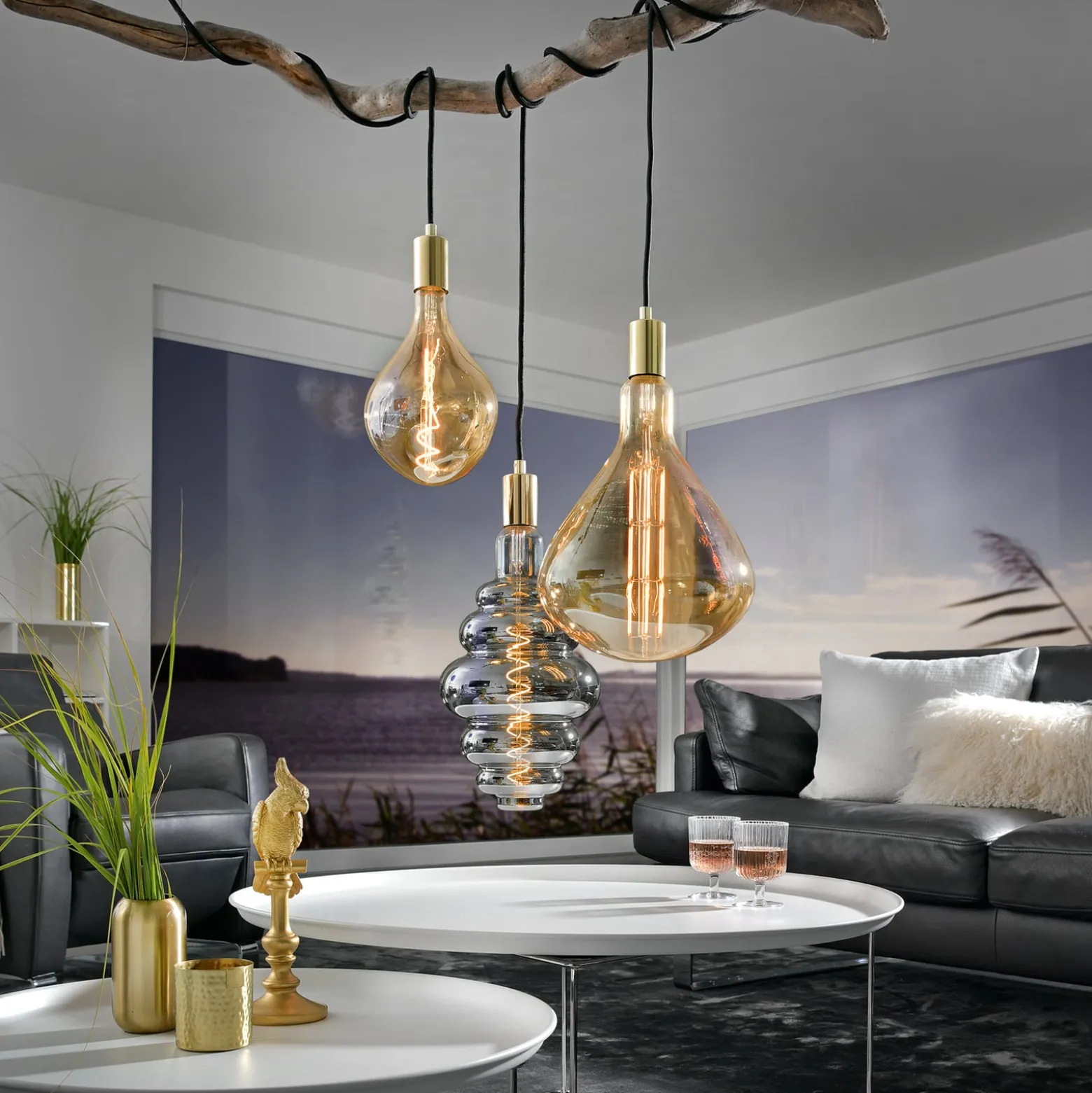 LED-lamppu Giant Drop E27 5W hehkulanka 918 dim gold