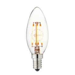 LED-lamppu, kynttilämalli, E14, 3,5 W, 2 200 K, hehkulanka, himmennettävä