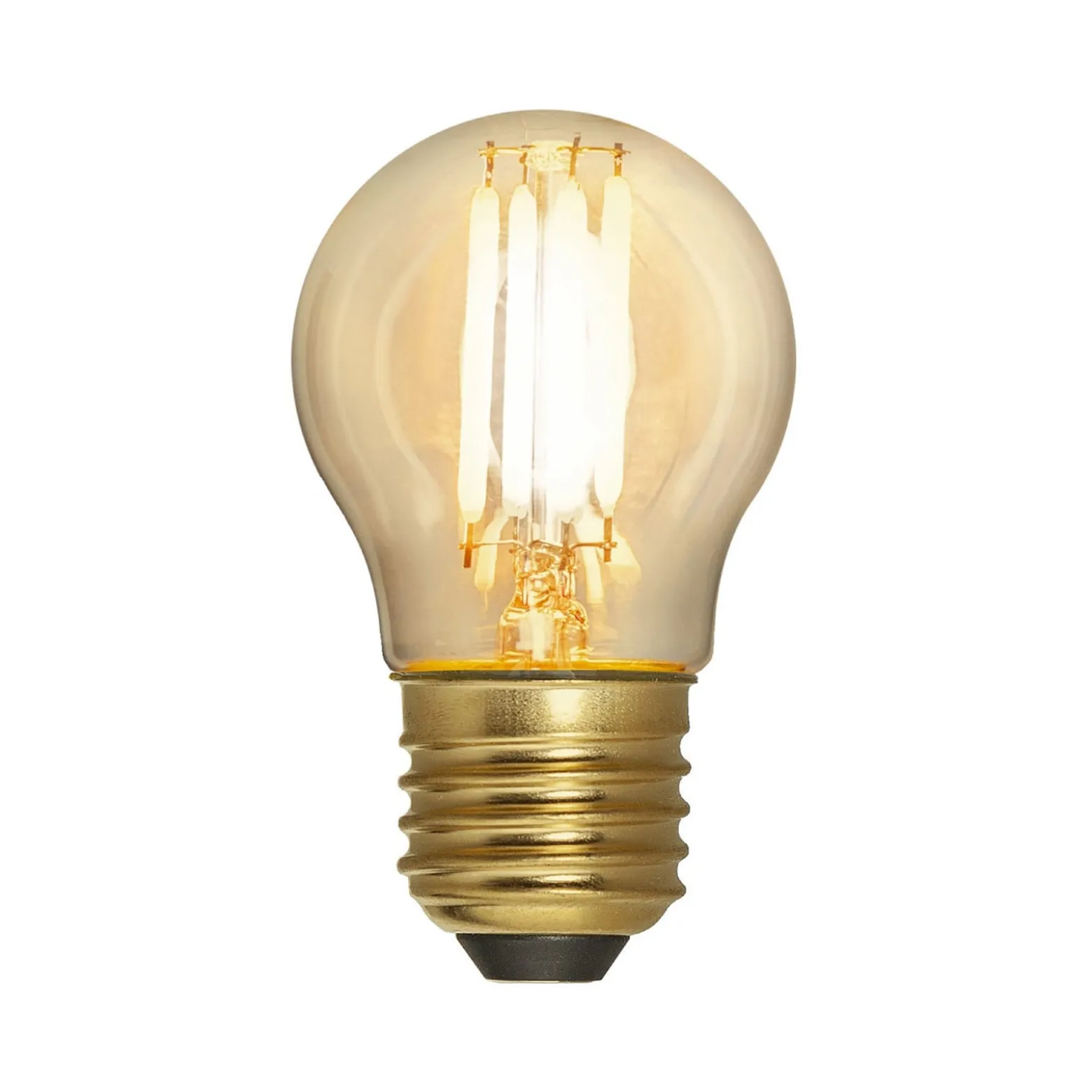 LED-lamppu Soft Glow E27 G45, 250 lm, 3 W, 2100 K, kirkas, himmennettävä.