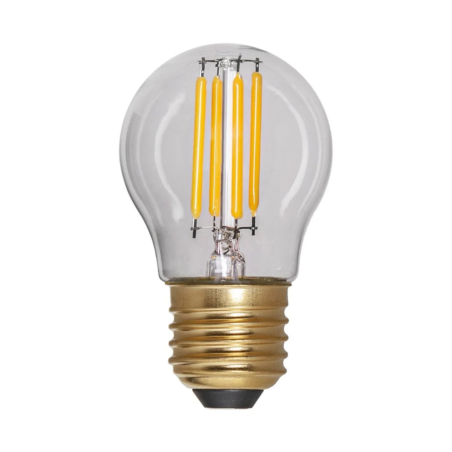 LED-lamppu Soft Glow E27 G45, 250 lm, 3 W, 2100 K, kirkas, himmennettävä.