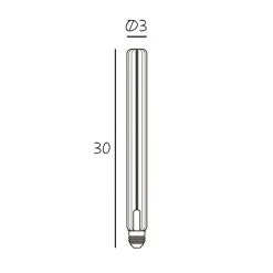 LED-lamppu Tube 300 Plissé, E27, 4,05 W, 2 200 K, himmennettävä