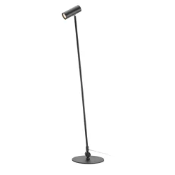 LED-lattiavalaisin Arlo, musta, rauta, korkeus 132 cm, himmennettävä.
