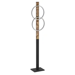LED-lattiavalaisin Boyal, ruskea, korkeus 150 cm, puu, 2-valo.