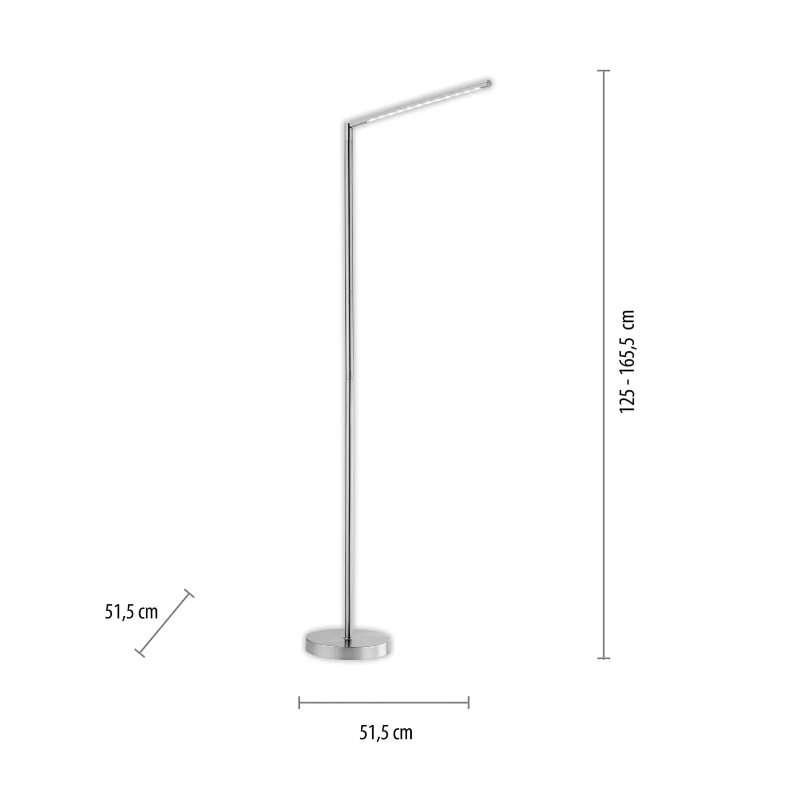 LED-lattiavalaisin Dawda himmentimellä, teräs
