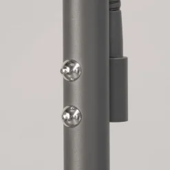 LED-lattiavalaisin Dent, hiekanharmaa, 180 cm, metalli, CCT, 2-lamppuinen