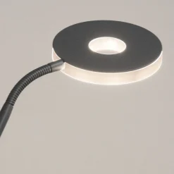 LED-lattiavalaisin Dent, hiekanharmaa, 180 cm, metalli, CCT, 2-lamppuinen