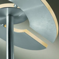 LED-lattiavalaisin Dent, matta nikkeli/kromi, 180 cm, CCT, 1-valo.