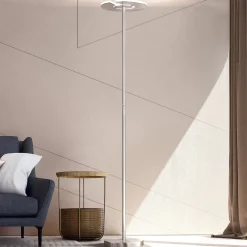 LED-lattiavalaisin Dent, matta nikkeli/kromi, 180 cm, CCT, 1-valo.