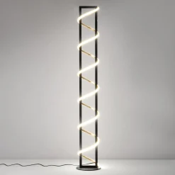LED-lattiavalaisin Gwen, musta/kulta, metalli, CCT, himmennettävä
