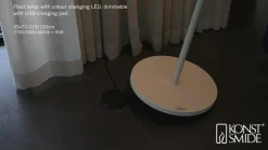 LED-lattiavalaisin Pomezia ulkokäyttöön USB, valk.