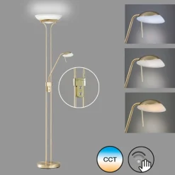 LED-lattiavalaisin Pool, messinginvärinen, korkeus 182 cm, 2-valo.
