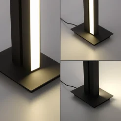 LED-lattiavalaisin PURE Lines, antrasiitti, kaukosäädin, 140 cm