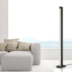 LED-lattiavalaisin PURE Lines, antrasiitti, kaukosäädin, 140 cm