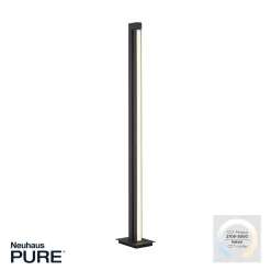 LED-lattiavalaisin PURE Lines, antrasiitti, kaukosäädin, 140 cm
