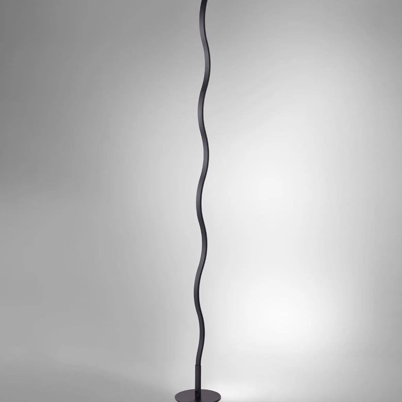 LED-lattiavalaisin Wave 3 000 K, 120 cm, musta