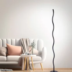 LED-lattiavalaisin Wave 3 000 K, 120 cm, musta