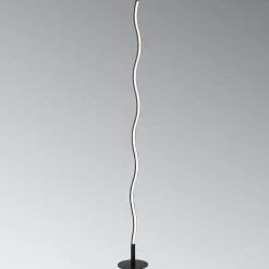 LED-lattiavalaisin Wave 3 000 K, 120 cm, musta