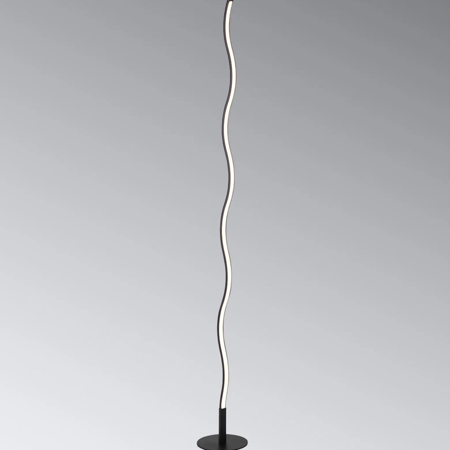 LED-lattiavalaisin Wave 3 000 K, 120 cm, musta
