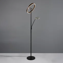 LED-lattiavalaisin Willis, musta, korkeus 180 cm metalli CCT-himmennin