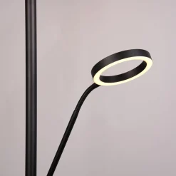 LED-lattiavalaisin Willis, musta, korkeus 180 cm metalli CCT-himmennin