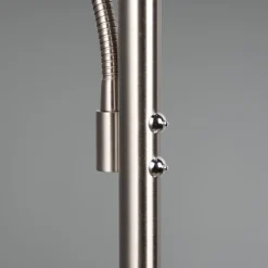 LED-lattiavalaisin Willis, nikkeli, korkeus 180 cm, metalli CCT-himmennin