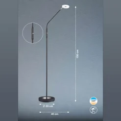 LED-lattiavalo Dent himmennys, CCT, 1 lamppu musta