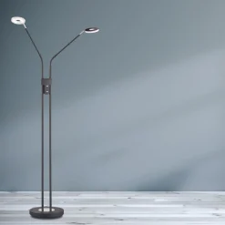LED-lattiavalo Dent himmennys, CCT, 2 x 6 W, musta