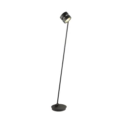 LED-lattiavalo Glow-Sphere, korkeus 146 cm, musta, metalli