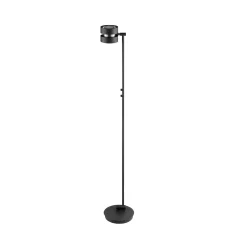 LED-lattiavalo Glow-Sphere, korkeus 146 cm, musta, metalli