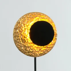 LED-lattiavalo INFINITY TERRA musta/kultainen, korkeus 132 cm, metallia