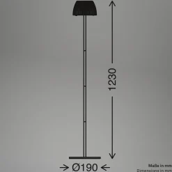 LED-lattiavalo Loca, vanha valkoinen, korkeus 123 cm, muovi/metalli