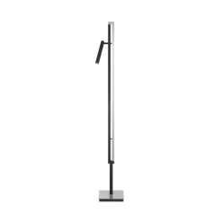 LED-lattiavalo Pulse, musta, korkeus 150 cm, metalli, lukuvalo