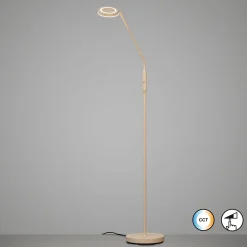 LED-lattiavalo Sorento, korkeus 138 cm, hiekanvärinen, metalli, CCT
